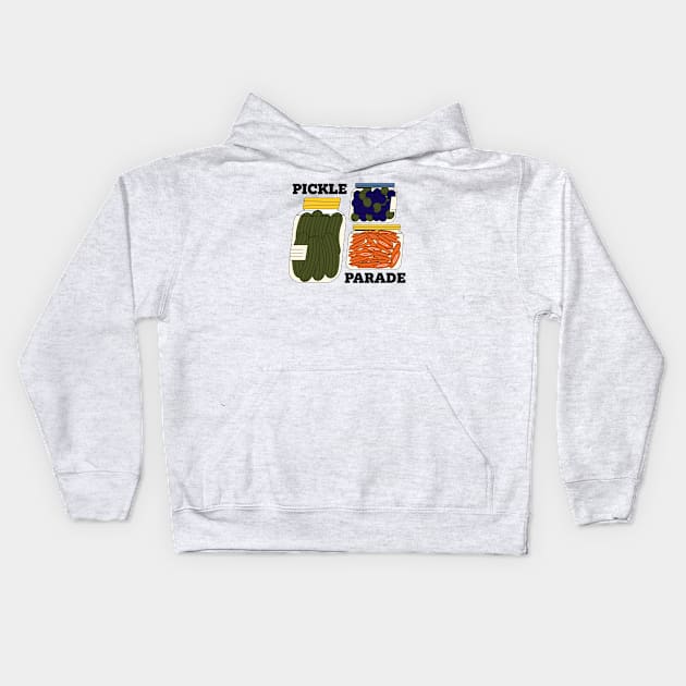 Pickle Parade Kids Hoodie by Nora Gazzar